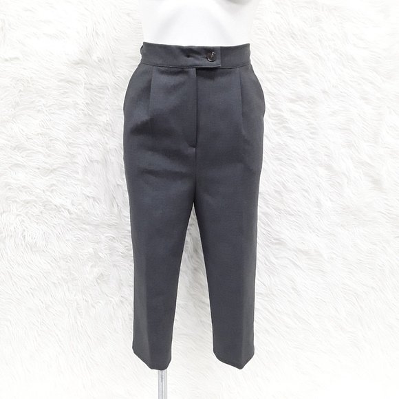 OAK + FORT Pants - Oak + Fort high waisted Gray Trousers O Short